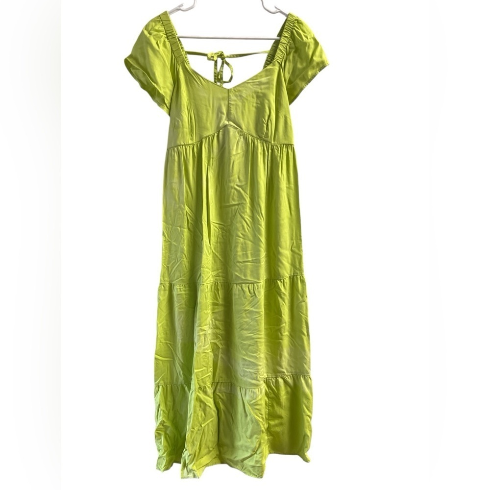 Vibrant green maxi dress